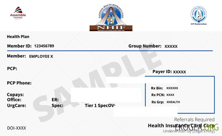 Carte d'assurance maladie de Tanzanie